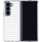 White Grid Galaxy Z Fold5 5G Clear Case